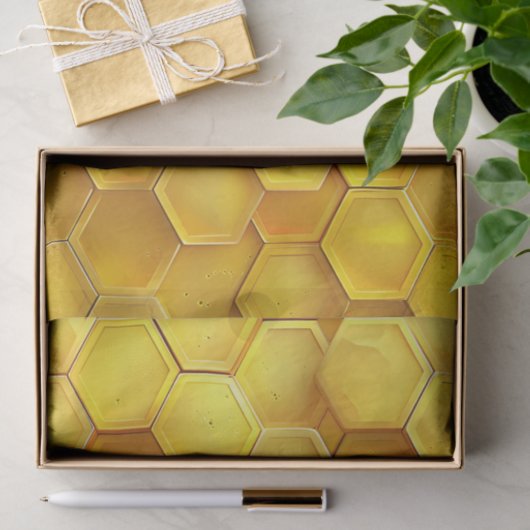 Golden Honeycomb Decoupage Seidenpapier (Geschenk)