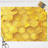 Golden Honeycomb Decoupage Seidenpapier