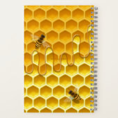 Golden Honeycomb & Honeybees Custom 5,5" x 8,5" Notizblock (Rückseite)