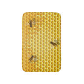 Golden Honeycomb mit Bienen individuell anpassbar Badematte (Vorderseite Vertikal)