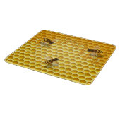 Golden Honeycomb mit Bienen individuell anpassbar Schneidebrett (Ecke)