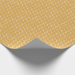 Golden Honeycomb Pattern Geschenkpapier<br><div class="desc">Bio,  durchsichtige Pinselstriche in weißem Wabenmuster auf goldgelber Farbe. Wählen Sie Ihre eigene Hintergrundfarbe aus. Erhältlich in einer Vielzahl von Produkten!</div>