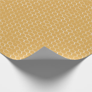 Golden Honeycomb Pattern Geschenkpapier