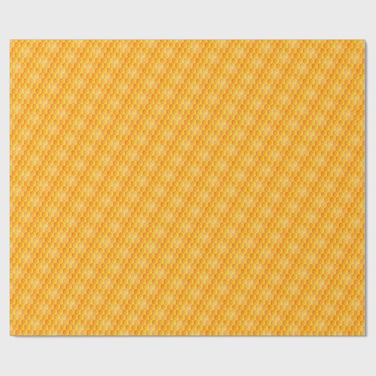 Golden Honeycomb Pattern Geschenkpapier (Flach)
