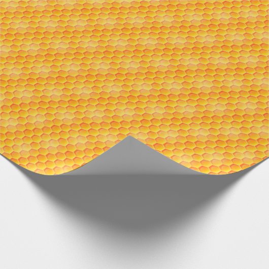 Golden Honeycomb Pattern Geschenkpapier (Ecke)