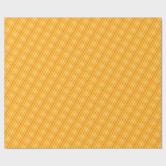 Golden Honeycomb Pattern Geschenkpapier (Flach)