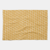 Golden Honeycomb Pattern Geschirrtuch (Horizontal)
