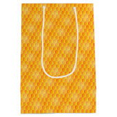 Golden Honeycomb Pattern Mittlere Geschenktüte (Rückseite)