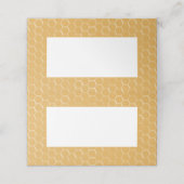 Golden Honeycomb Pattern Platzkarte (Außenseite Aufgefaltet)