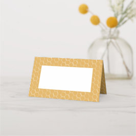 Golden Honeycomb Pattern Platzkarte
