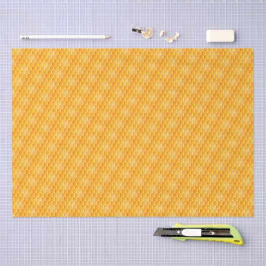 Golden Honeycomb Pattern Seidenpapier (Handwerk)