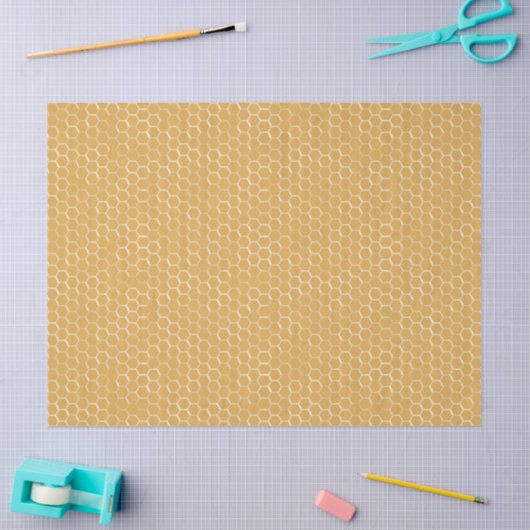 Golden Honeycomb Pattern Seidenpapier (Basteln)