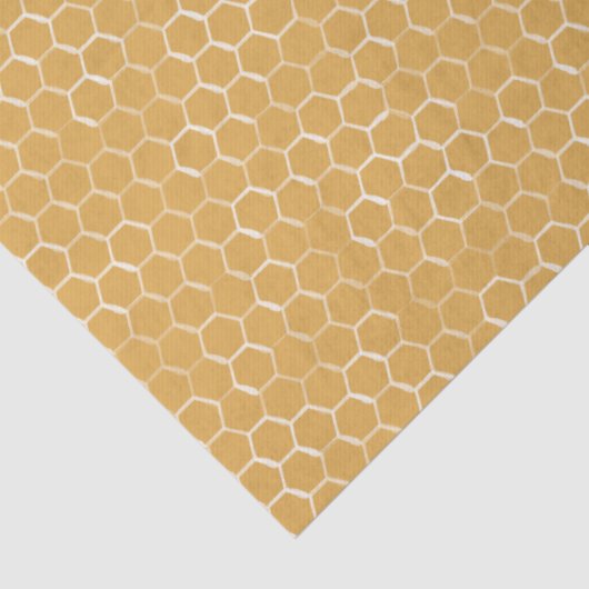 Golden Honeycomb Pattern Seidenpapier (Detail)