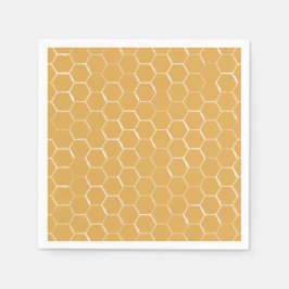 Golden Honeycomb Pattern Serviette