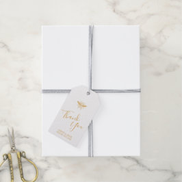 Golden Honeycomb Pattern Wedding Geschenkanhänger