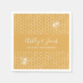 Golden Honeycomb Pattern Wedding Serviette (Vorderseite)