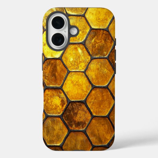 Golden Honeycomb Phone Case (Rückseite)