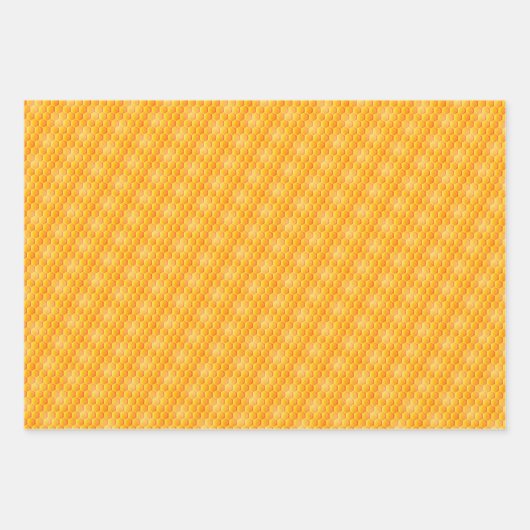Golden Honeycomb Set 3 Geschenkpapier Set (Vorderseite)