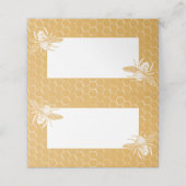 Golden Honeycomb und Bienen Platzkarte (Außenseite Aufgefaltet)