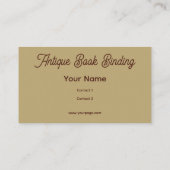 Golden Honeysucks in Lederlook Visitenkarte (Rückseite)