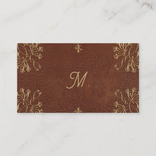 Golden Honeysucks in Lederlook Visitenkarte (Vorderseite)