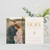 Golden Hope Family Foto Weihnachtskarte (Stehend Vorderseite)