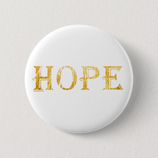 Golden Hope Text Round Abzeichen Button (Vorderseite)