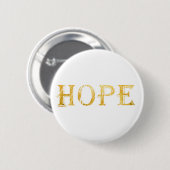 Golden Hope Text Round Abzeichen Button (Vorne & Hinten)