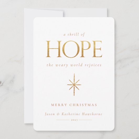 Golden Hope Weihnachtskarte (Vorderseite)