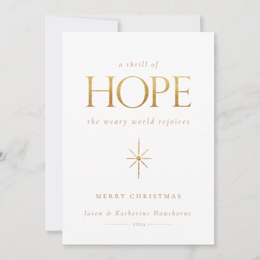 Golden Hope Weihnachtskarte (Vorderseite)