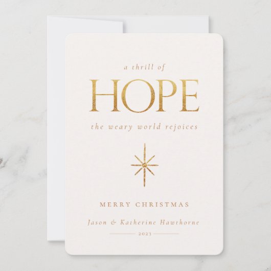 Golden Hope Weihnachtskarte (Vorderseite)