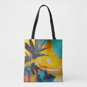 Golden Horizon – Abstract Tropical Sunset Tasche (Vorderseite)