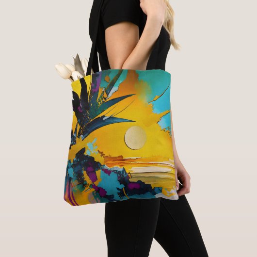 Golden Horizon – Abstract Tropical Sunset Tasche (Von Nahem)