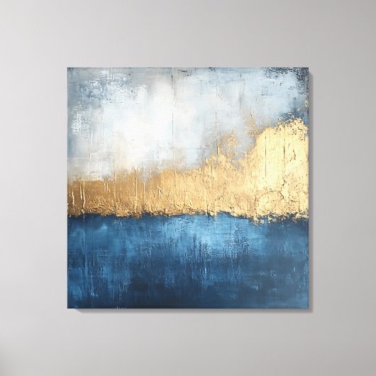 Golden Horizon - Abstrakte Leinwand Kunst (Vorderseite)