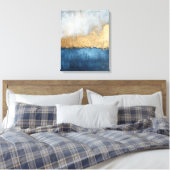 Golden Horizon - Abstrakte Leinwand Kunst (Insitu (Schlafzimmer))