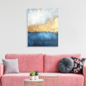 Golden Horizon - Abstrakte Leinwand Kunst (Insitu (Wohnzimmer))