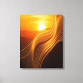 Golden Horizon — Abstrakte Leinwand-Wandkunst Leinwanddruck (Vorderseite)