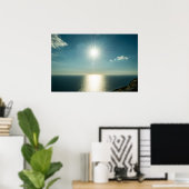 Golden Horizon | Dingli Cliffs Malta Seascape Poster (Heimbüro)