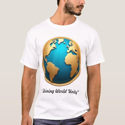 "Golden Horizon Globe" T-Shirt (Vorderseite)