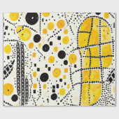 Golden Horizon: Indische Muster in Gelb Geschenkpapier (Flach)