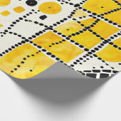 Golden Horizon: Indische Muster in Gelb Geschenkpapier (Ecke)