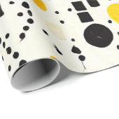 Golden Horizon: Indische Muster in Gelb Geschenkpapier (Rolleneckpunkt)