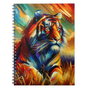 Golden Horizon – Königlicher Tiger im Sonnenunterg Notizblock