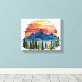 Golden Horizon Leinwanddruck (Insitu (Holzboden))