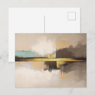 Golden Horizon – Minimalistische abstrakte Landsch Postkarte