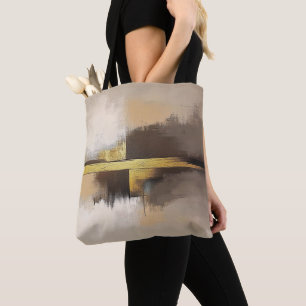 Golden Horizon – Minimalistische abstrakte Landsch Tasche