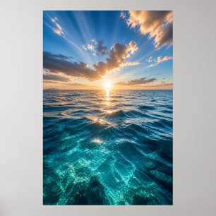 Golden Horizon Ozean Poster