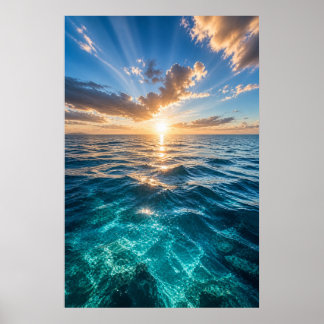 Golden Horizon Ozean Poster