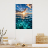 Golden Horizon Ozean Poster (Küche)