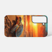 Golden Horizon Sea Turtle Samsung Galaxy Hülle (Rückseite (Horizontal))